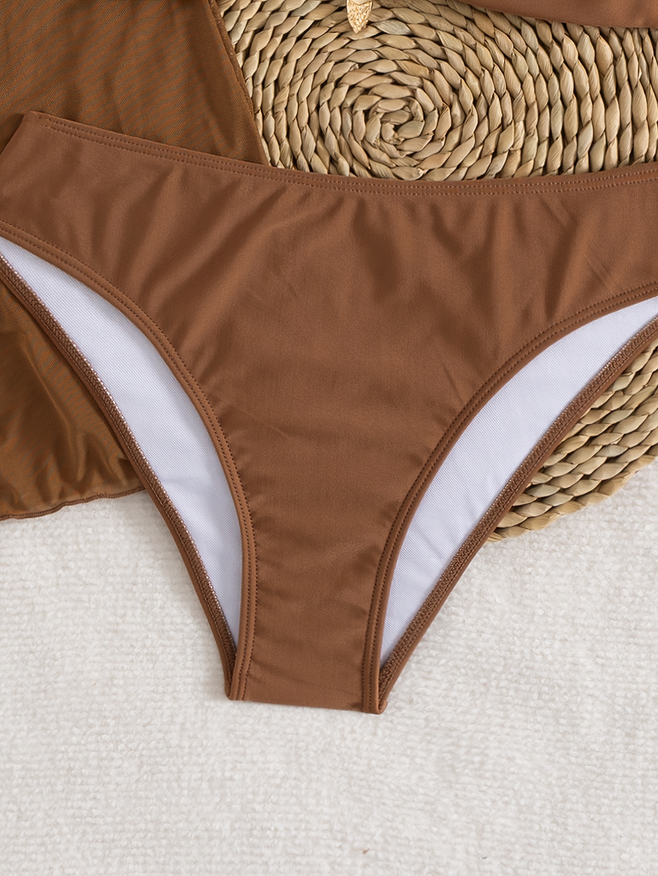 product-fancy-44044aec-9fba-497a-971d-71bdf1f99eb3 3pcs Asymmetric Bikini Sets, Machine Washable for Pool and Vacations . - Image 5