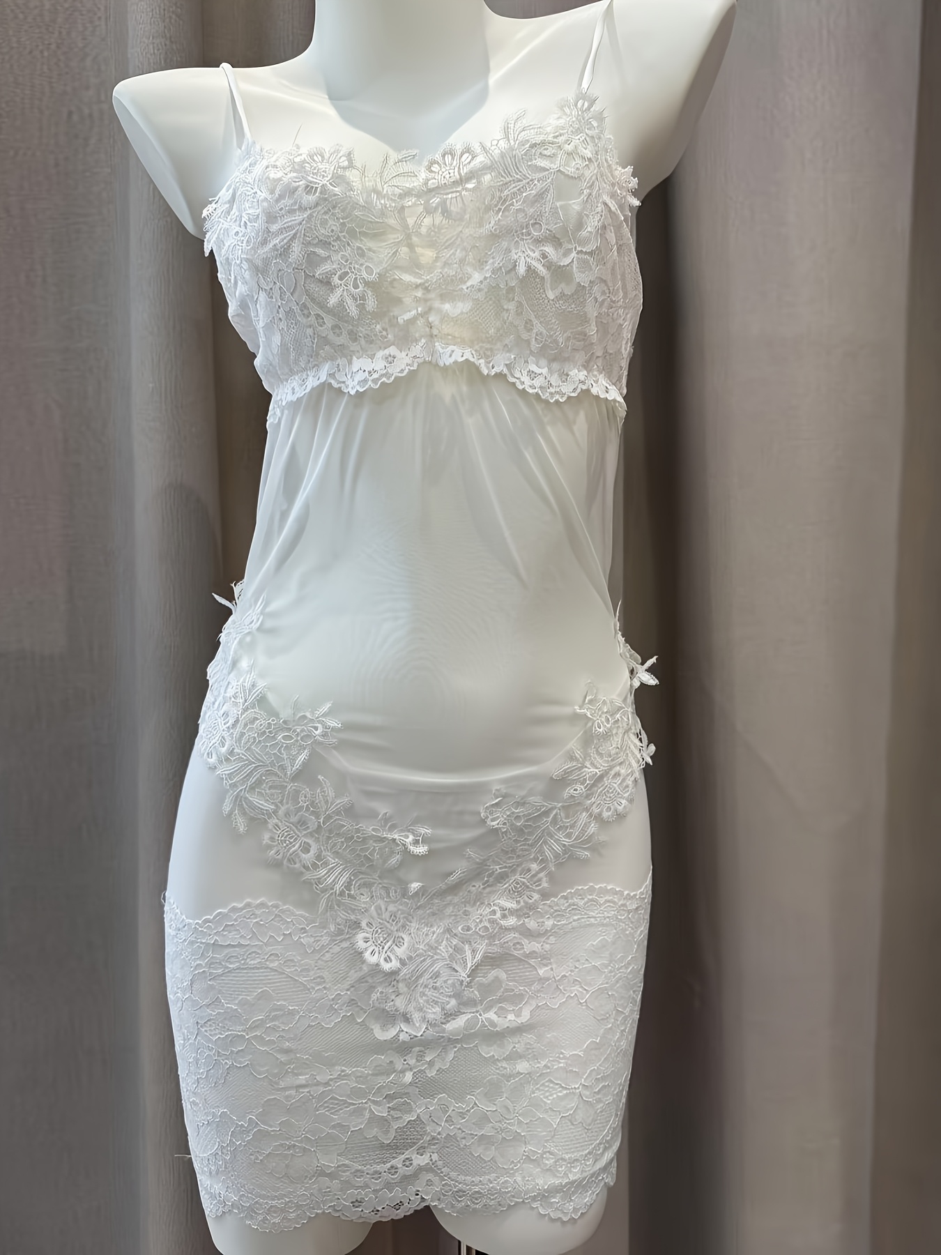 product-fancy-841a5063-f614-497a-b12c-ea35909825dd Elegant Sheer Lace Nightgown with Embroidery, Designed for a Seductive Look - Image 4
