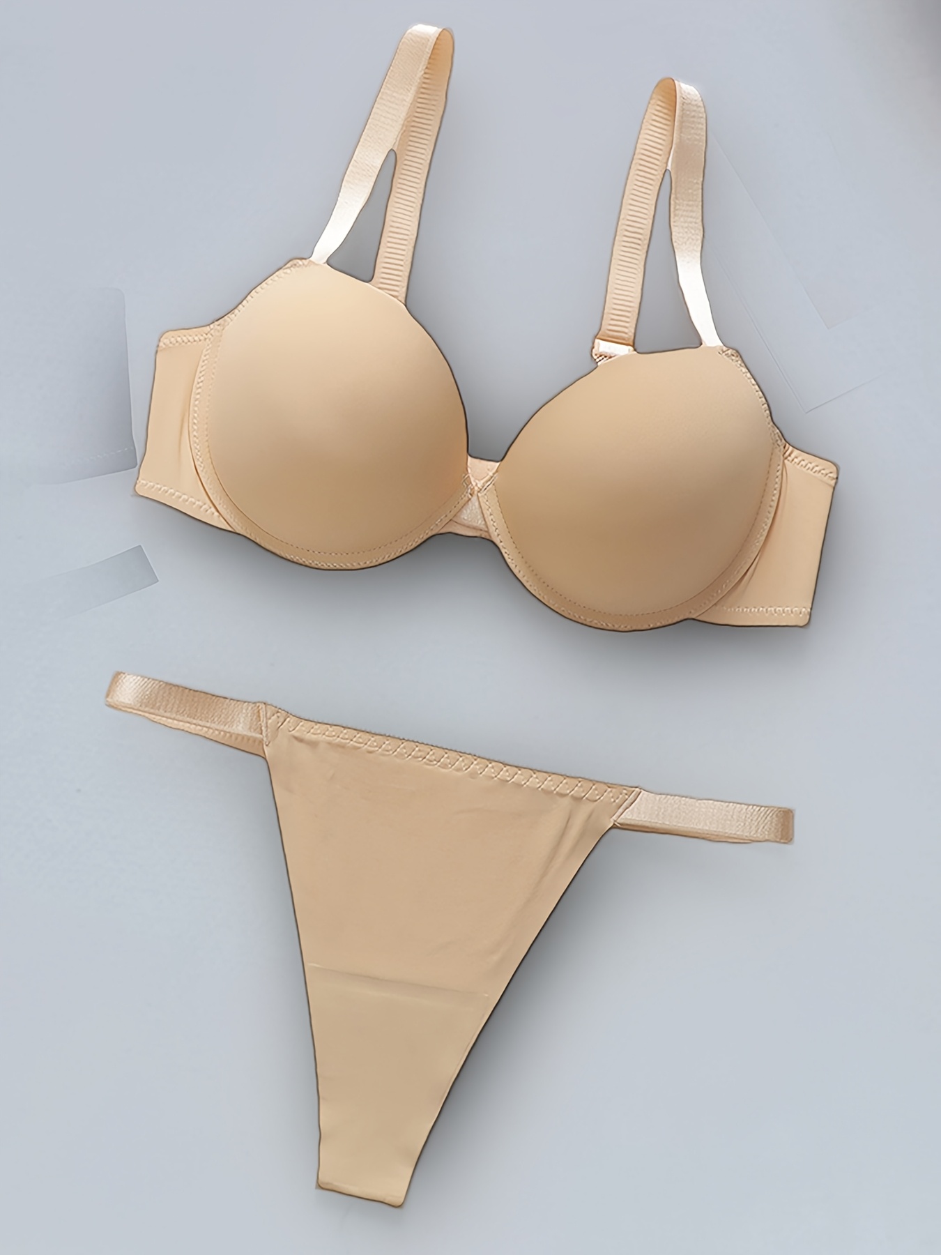 product-fancy-66a2572d-a4e0-4cbe-808b-d16358b3139d Thickened Bottom And Thin Top Bra with Glossy Innerwear Set, Bra And Panty Set for Women - Image 7